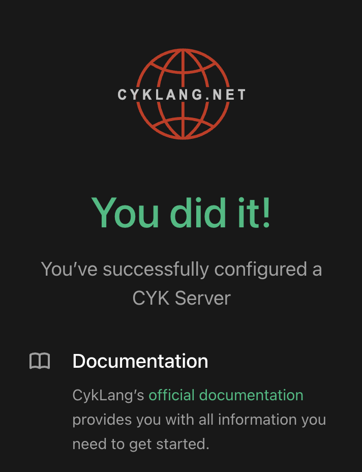 default landing page